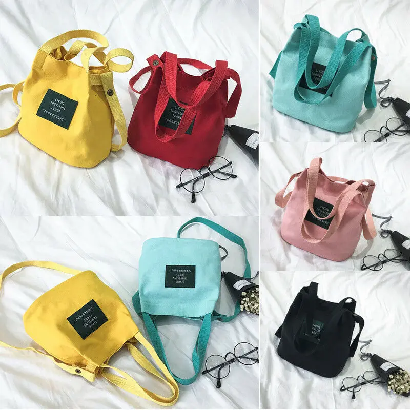 

Canvas handbag, small fresh and large capacity cloth bag for women's single room