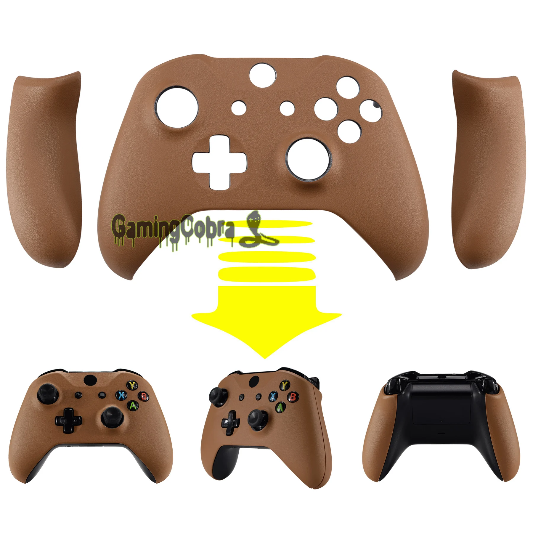 Extremerate Brown Luxury Pu Leathe Top Shell Faceplate Replacement