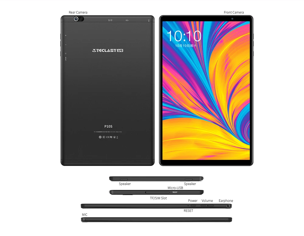 Teclast P10S 10,1 ''ips экран 4G Phablet Android 9,0 Spreadtrum SC9863A Восьмиядерный 2 ГБ+ 32 ГБ телефонный звонок планшетный ПК BT5.0 6000 мАч