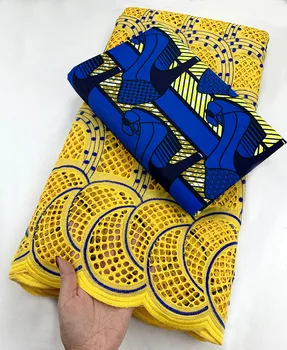 

african wax print fabric swiss voile lace ankara fabric swiss lace fabric african fabric 2.5+3yards cotton lace for dress MZ-A3