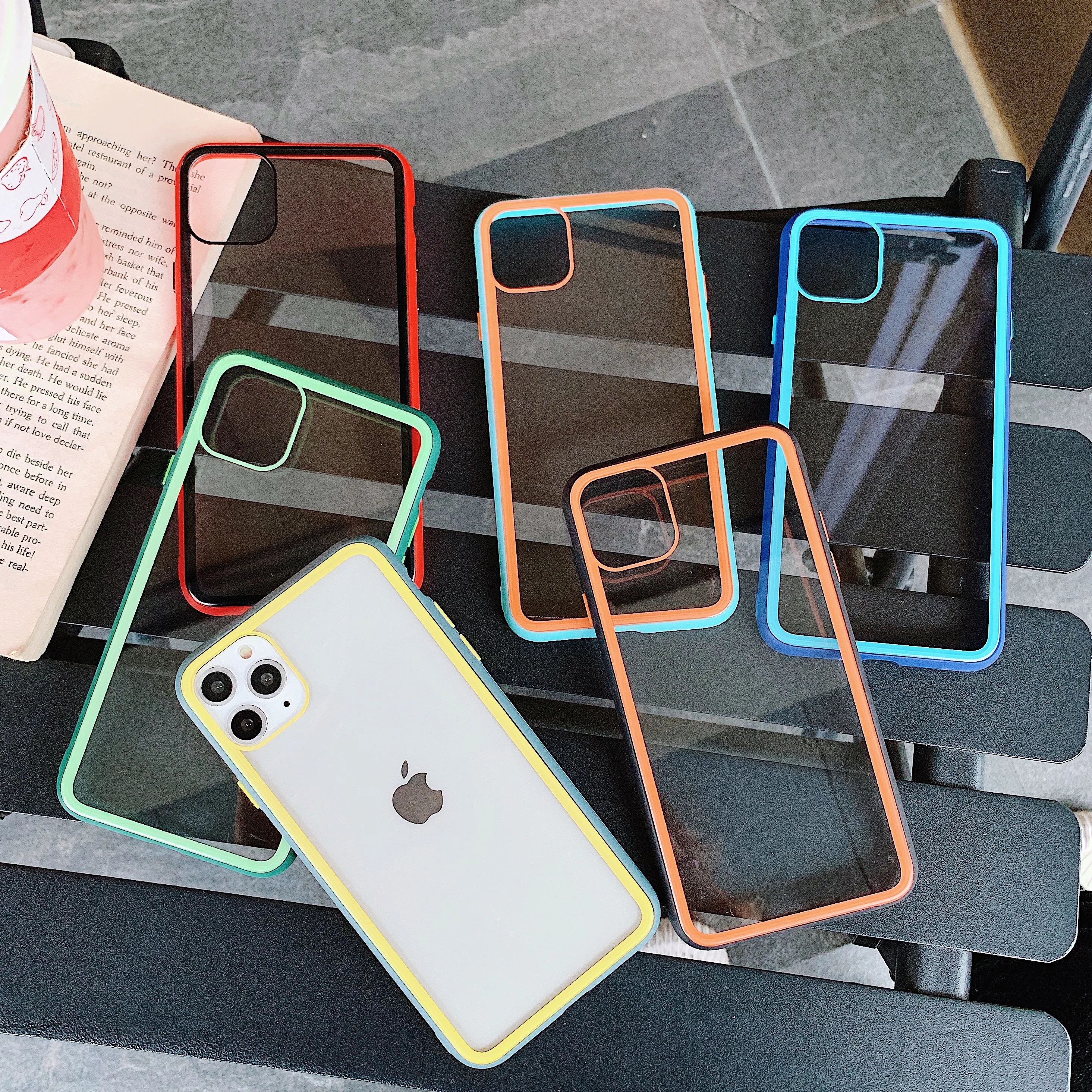 Прозрачный чехол для телефона ярких цветов iPhone 11Pro Max 6 6S 7 8 Plus XS X XR модный