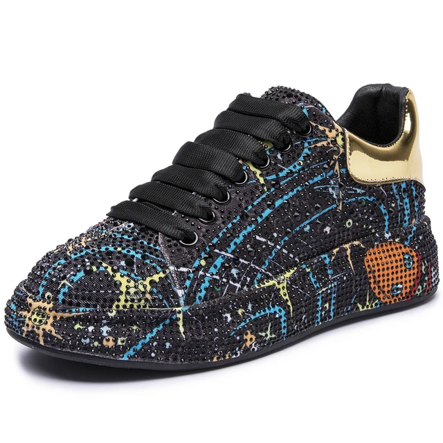 AIYUQI Sneakers Women's Big Size 2021 New Color Rhinestone Fashion Women Loafers Platform Fashion Shiny Women's Shoes 3