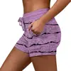 Women Shorts Casual Loose Striped High Waist Quick Drying Drawstring Pockets Sports Short Pants Summer шорты женский 4