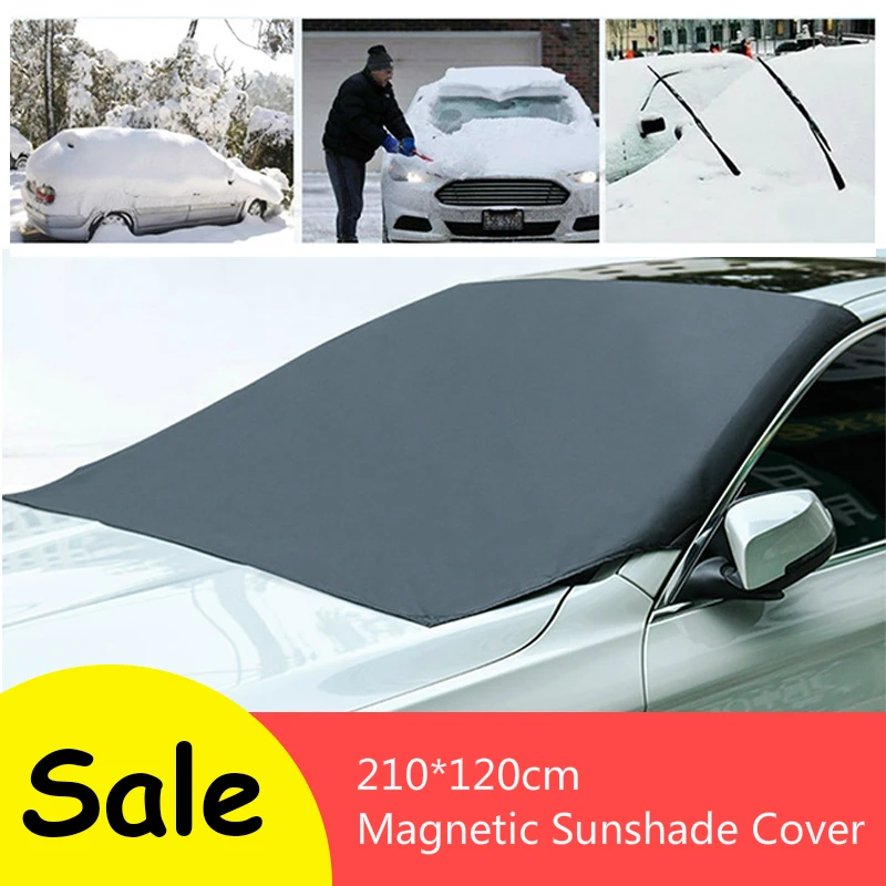 

210*120cm Magnetic Winter Sunshade Cover Car Windshield Snow Sun Shade Waterproof Protector Cover Car Front Windscreen Covers