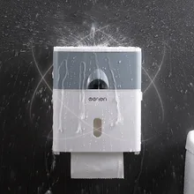 Прикрепляемый к стене, пластиковый держатель туалетной бумаги для ванной комнаты бумага для органайзера полка для хранения, коробка туалетный диспенсер двойная бумажная коробка под салфетку