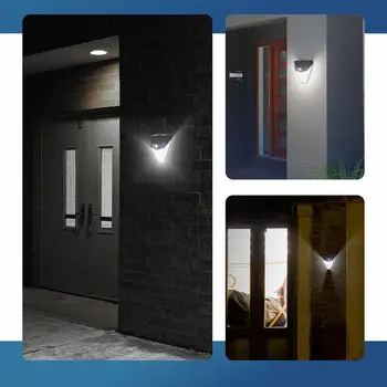 

146LEDs Solar Garden Light PIR Motion Sensor Wall Light Waterproof Garden Street Light With 3 Sides Lighting For Outdoor Wall