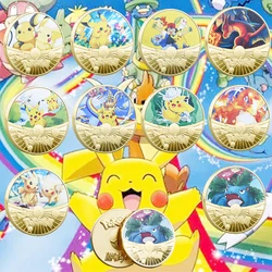 Pikachu de noël, 10 motifs d'anime, Kawaii, plaqué or, parfait cadeau d'anniversaire pour enfant 