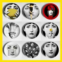 Винтажные фарфоровые декоративные тарелки Fornasetti, настенная тарелка для подвешивания, коллекционная тарелка для тарелок, настольный Настенный декор, лучшие подарки