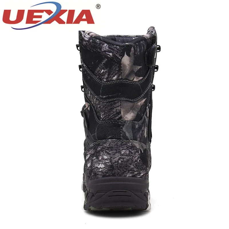 Ceny UEXIA 2020 zieleń wojskowa Tactical wojskowy kamuflaż pustynny High top Combat Outdoor Sport buty męskie buty obuwie Special Force