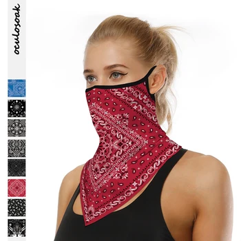 

Totem digital printing outdoor sports hanging ear triangle scarf mask multifunctional sunscreen magic turban