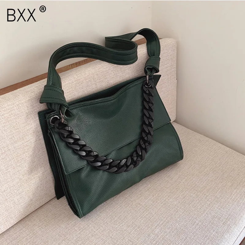 

[BXX] High Capacity Solid Color Large Capacity Bags For Women 2020 Fashion Crossbody Shoulder Bag Female Chain Handbags HI814