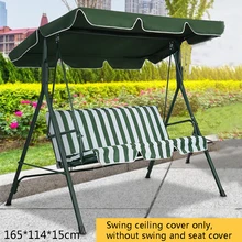 Verde/bege balanço superior cobertura dossel substituição varanda pátio ao ar livre dossel balanço cadeira toldo proteção contra raios uv