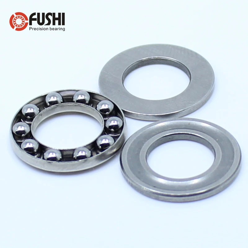 Miniature Ball Bearings Bicycle Ball Bearing F6-12M F7-15M F8-14M F8-16M F10-18M (6PC) Stainless Steel Cage Axial Ball Thrust Bearings 6*12*4.5*7*15*5*8*14*4*16*10*18*5.5 mm