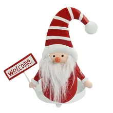 

Visual Effect Unique Christmas Style Santa Claus Shape Candle Holder Wrought Iron Candlestick Eye-catching for Decoration