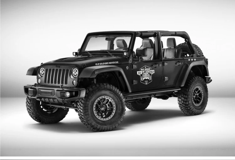 Автомобильная наклейка для JEEP Wrangler Renegade Компас Патриот Чероки Grand Cherokee 4x4 на обе стороны кузова авто наклейки