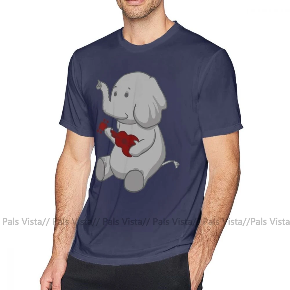 Футболка с изображением слона, футболка с изображением слона и надписью «Elephant Loves Her», забавная Мужская футболка, хлопковая Повседневная футболка с принтом, футболка с коротким рукавом 5x - Цвет: Тёмно-синий