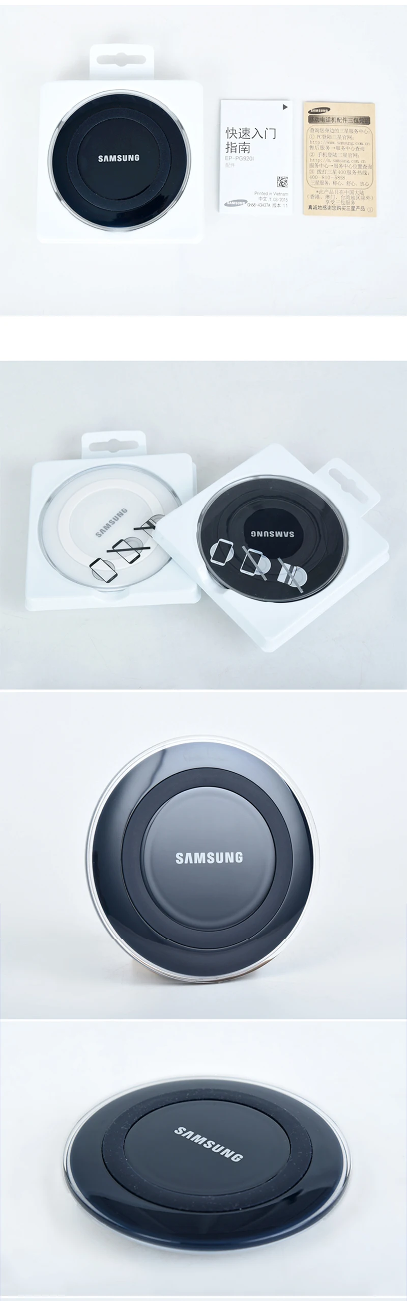 Original Samsung 5V/2A QI Wireless Charger Adapter Charge Pad For Galaxy S6 S7 Edge S10 S9 Plus Note 5 iphone 8 plus X XS XR MAX