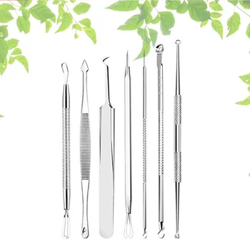 

7 Pcs Blackhead Remover Stainless Steel Needles Pimple Remover Beauty Tools For Women Men
