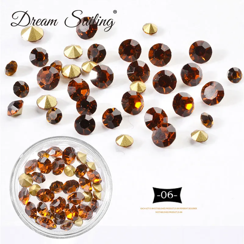 Nail Rhinestones Crystal Zircon Diamond Mix Size 12#16#20# Nail Art Jewelry Manicure Decoration 3D Charms Micro Accessories - Цвет: 6