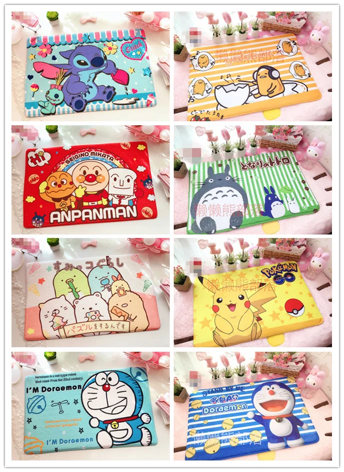 1 шт. Doraemon gudetama Аниме Коврик для украшения дома мягкие ковры мультфильм Спальня коврики для ванной плюшевые коврики Коврик