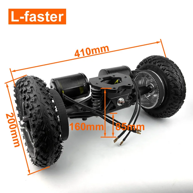 Electric Off Road Skateboard Belt Drive Truck 8 Inch Wheel Mountains Board 11-Inch Frame Electrical All Terrain Longboard