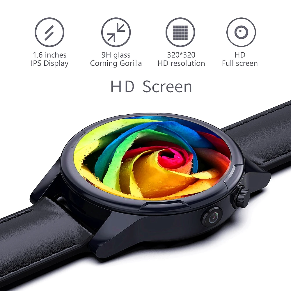  Nennbo 4G Smart Watch 3GB+32GB Android 7.1 Quad Core Smart watch Dual Camera 1.6 inch Heart Rate Mo