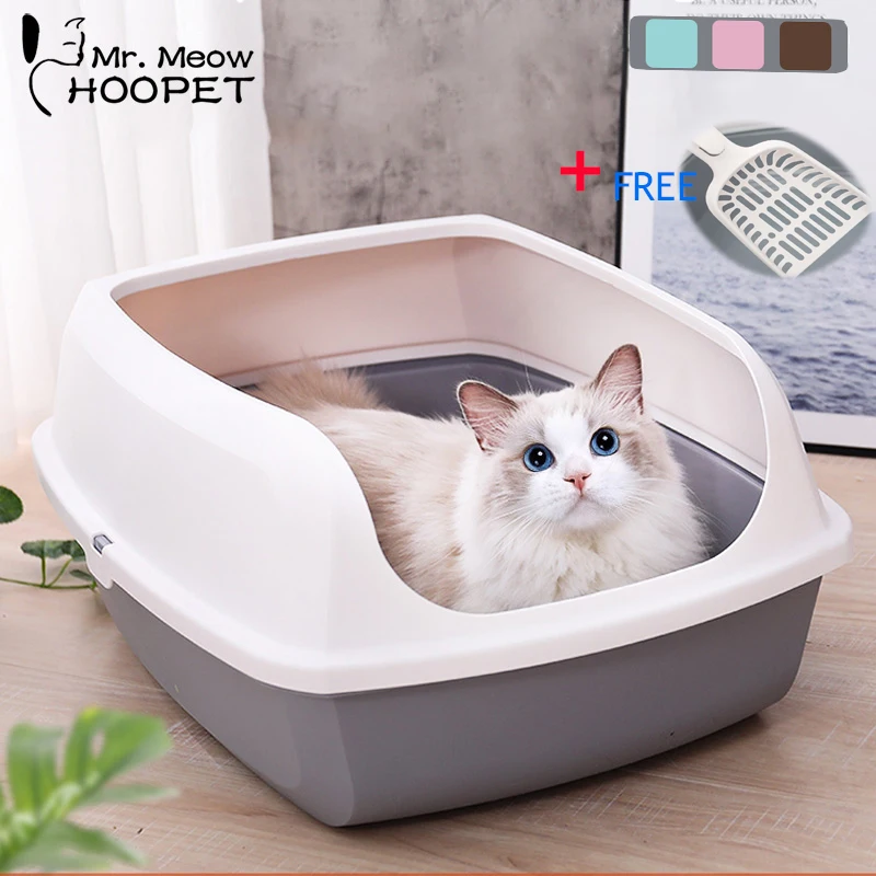 Hoopet Cats Litter Box Cat Toilet Litter Cat Anti Splash For Pet Cat