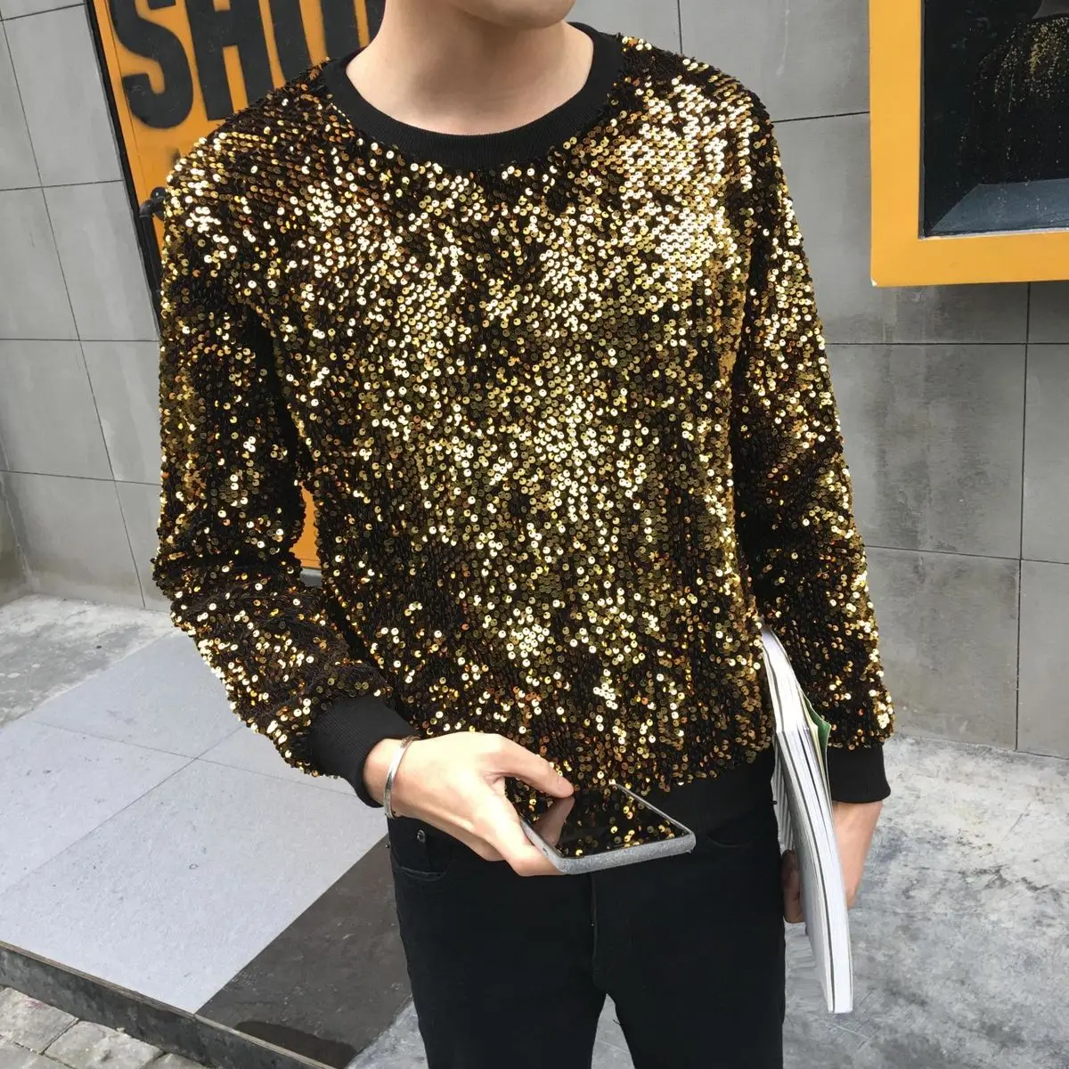 Gold Star Glitter Design' Men's T-Shirt