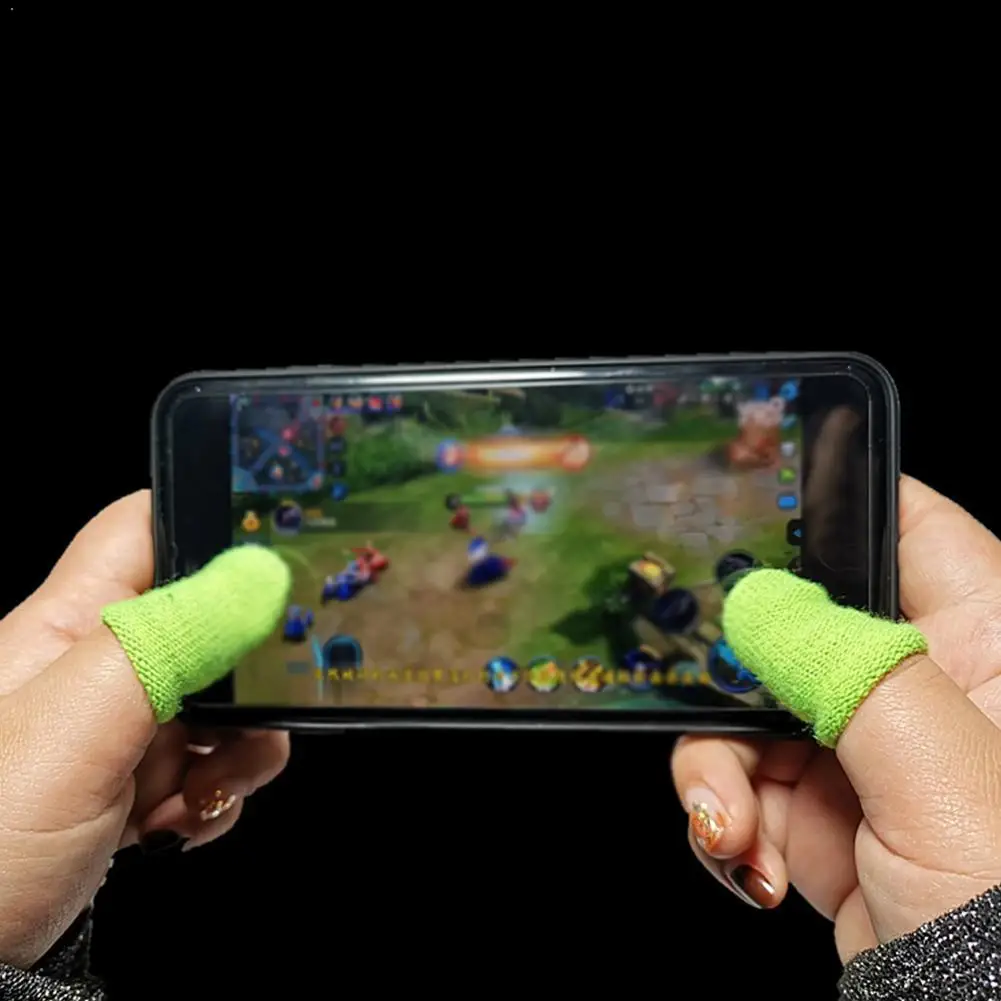 

2PCS Professional Touch Screen Thumbs Finger Sleeve Gaming Gloves Game For Pubg Mobile Phone H5M2