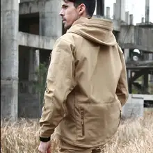 Мужской зимний водонепроницаемый ветрозащитный Теплый с капюшоном с длинным рукавом однотонный лыжный костюм Повседневный, Спортивный, открытый, лыжный