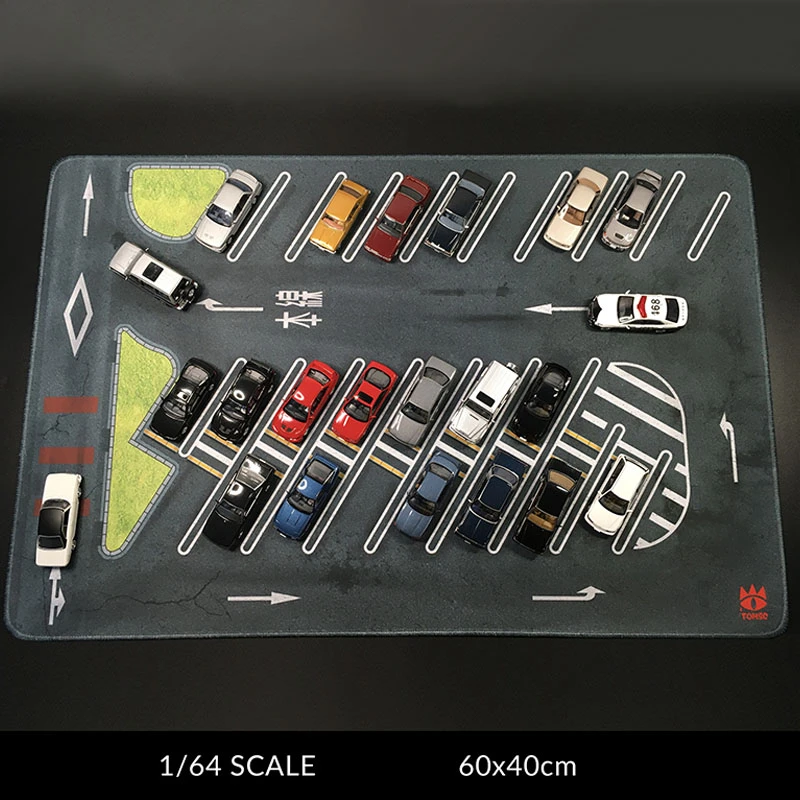 Car Vehicle Scene Display 1/64 Parking Lot Mat Large Garage Mouse Pad For Model