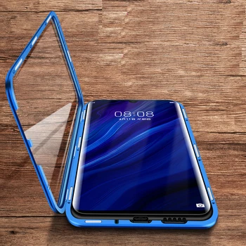 

Double Sided Magnetic Absorption Metal Case For OPPO A9 2020 360 Full Protective Cover Back For OPPO A5 2020 cover phone case