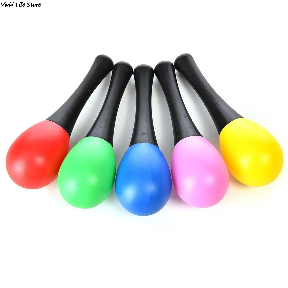 Plastic Sand Hammer Maraca Rattle Shaker Kids Musical Instruments Baby Sound Music Toy - Random Color