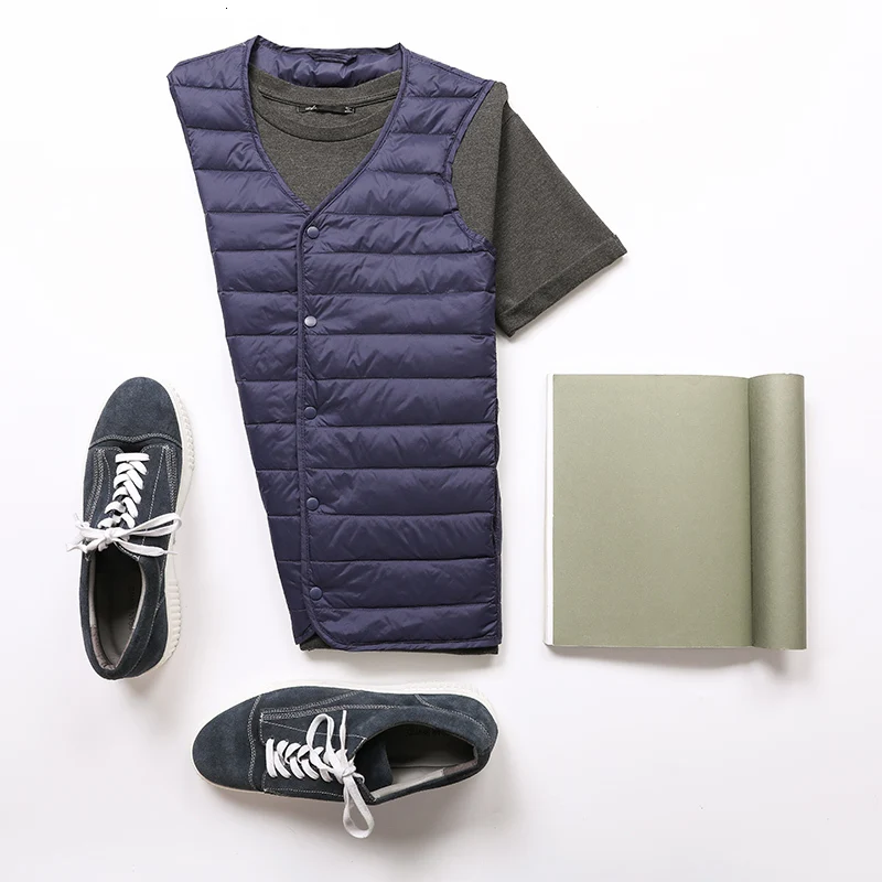 V свинцово пуховый костюм с подкладкой Майка топ мужской легкомысленные пуховики