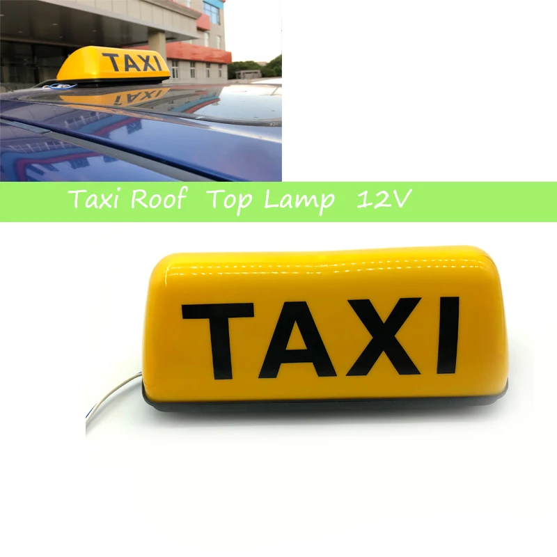 

NEW Taxi Roof Waterproof Sign Magnetic Taximeter Cab Top Lamp 12V DC Yellow Light GL