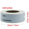 1 Roll Of 125 Pcs Self-Adhesive Removable Freezer Refrigerator Food Storage Paper Sticker Labels White 25X75Mm ► Photo 2/6