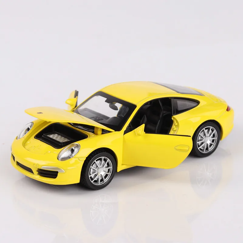 14cm for Porsche 911 1:32 Scale Car Model Diecast Super Racing Alloy Pull Back Car Speed Wheels Open Door Children's Toy Model