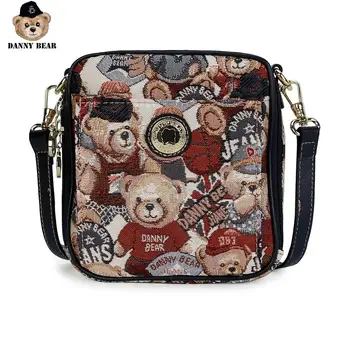 

Danny Bear Club Bear Series Fabric Shoulder Handbag Women Bear Logo Printed Crossbody DTB9915541-209L