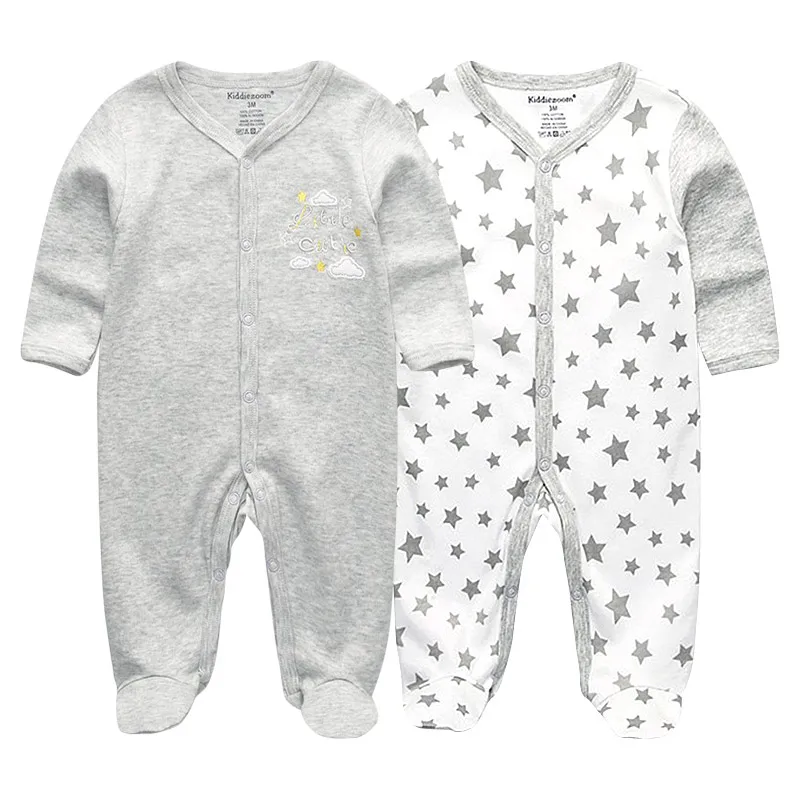 Осенне-весенняя хлопковая одежда для мальчиков с рисунком пингвина, 1/2 предмета Одежда для новорожденных девочек Комбинезон для малышей, одежда для малышей