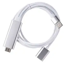 USB к HDMI 1080P кабель-переходник для телевизора hd-конвертер для Apple iPhone 8 7 6 samsung Galaxy S8 S7 для Android смартфонов
