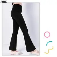 Children's Pants Dance Pants Practice Boys And Girls Slim Cotton Latin Dance Jazz Dance Black Bell Bottom Trousers 4