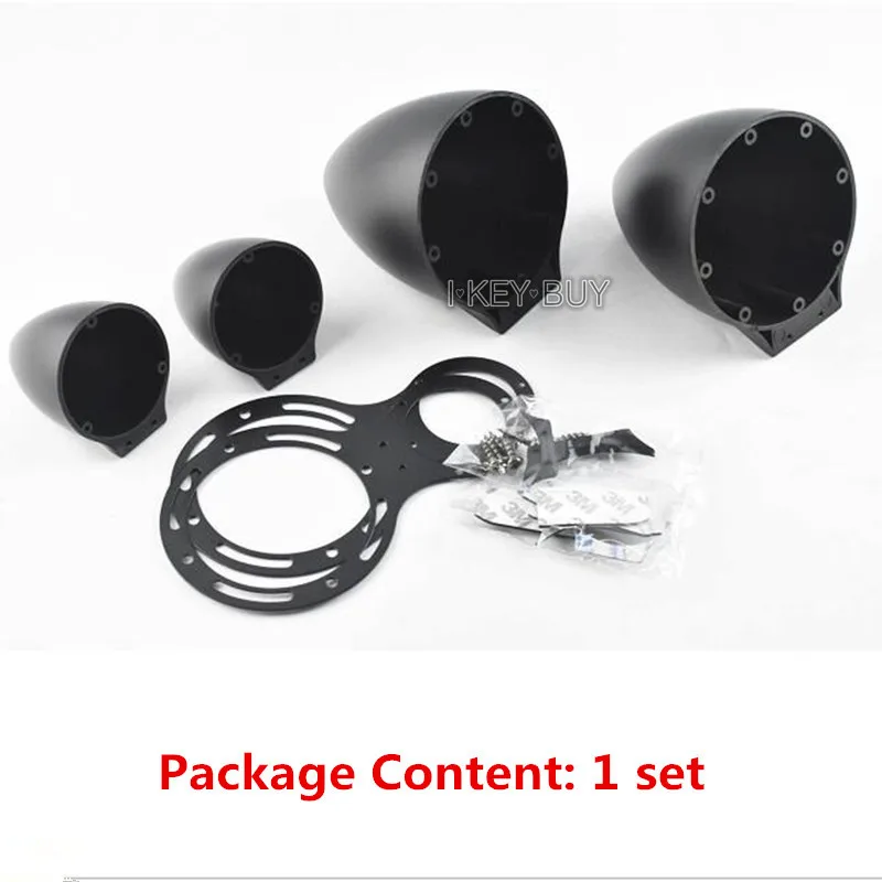 4 pcs/Lot 3.5 Inch Mid-range Speaker Base Car Horn Modified Two-way Bracket Treble Auto Tweeter Box Bracket Shell Gasket