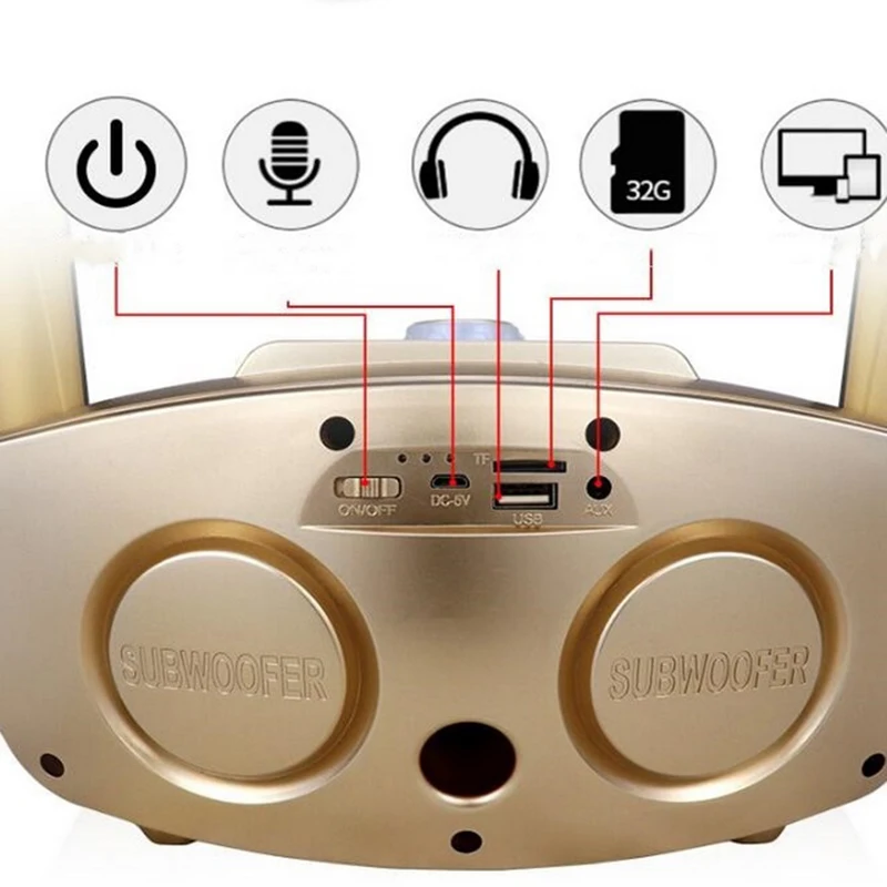 SD306 Dual Bluetooth Speaker sd306 karaoke speaker