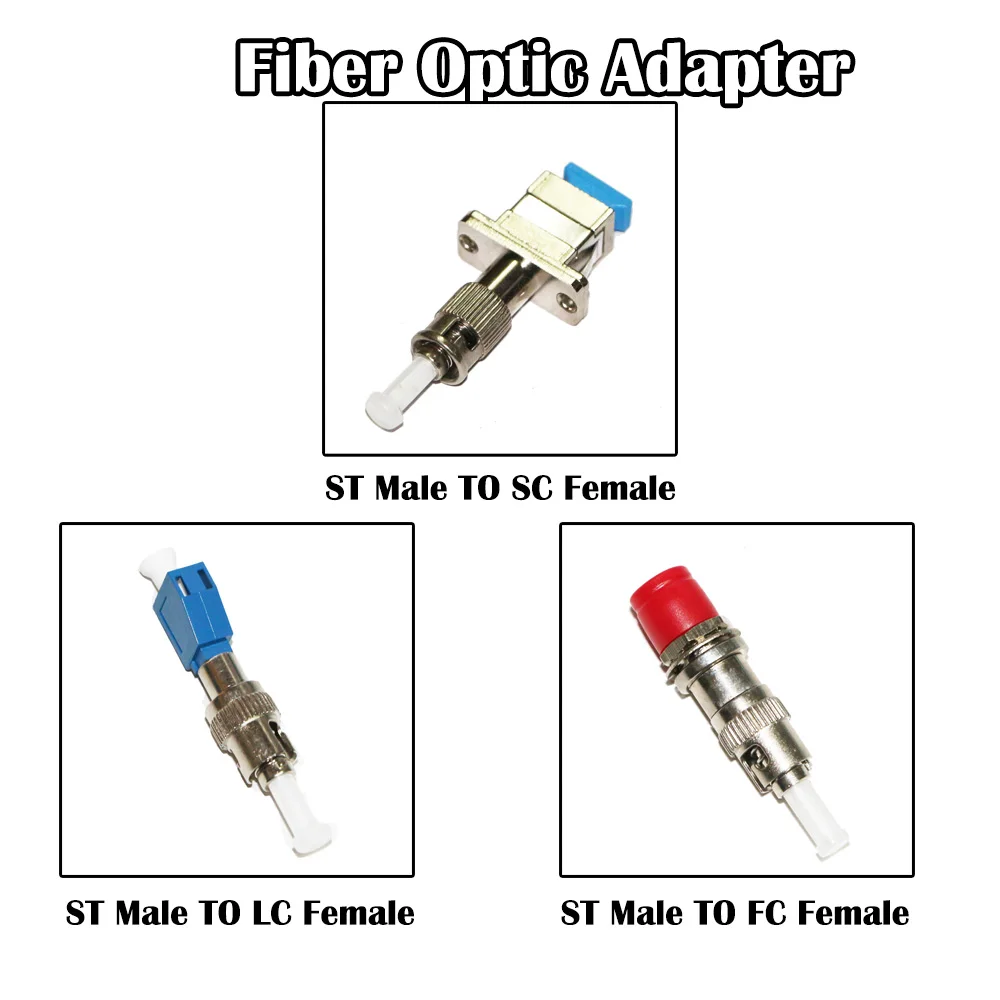 ST Male to SC Female LC FC волоконный адаптер 9/125 FTTH Simplex|Оптоволоконное оборудование| |