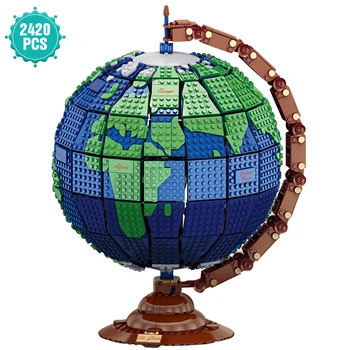 

Technic New Design Creator Globe Map Model Building Blocks Educational Assembly Bricks Toys Birthday Gift For Children