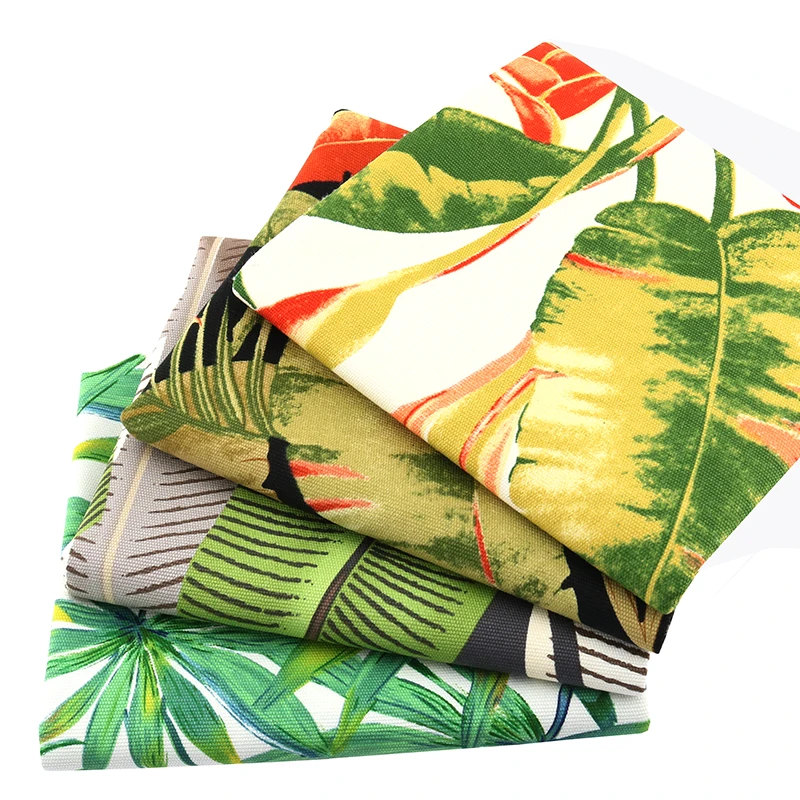 

Nanchuang 4Pcs/Lot Printed Cotton Canvas Fabric Handmade Patchwork Cloth For DIY Sofa Cushion Pillow Bag Home Decoration 50x50cm