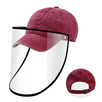 

New Anti-splash Fishing Caps Dustproof Outdoor Hiking Traveling Hat With Transparent Removable Face Shield Protective Hat
