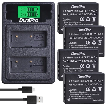 

7.4V 1260mAh NP-W126 NP W126 Camera Battery + Charger with Type C Port For Fuji HS50 HS35 HS33 HS30EXR XA1 XE1 X-Pro1 XM1 X-T10