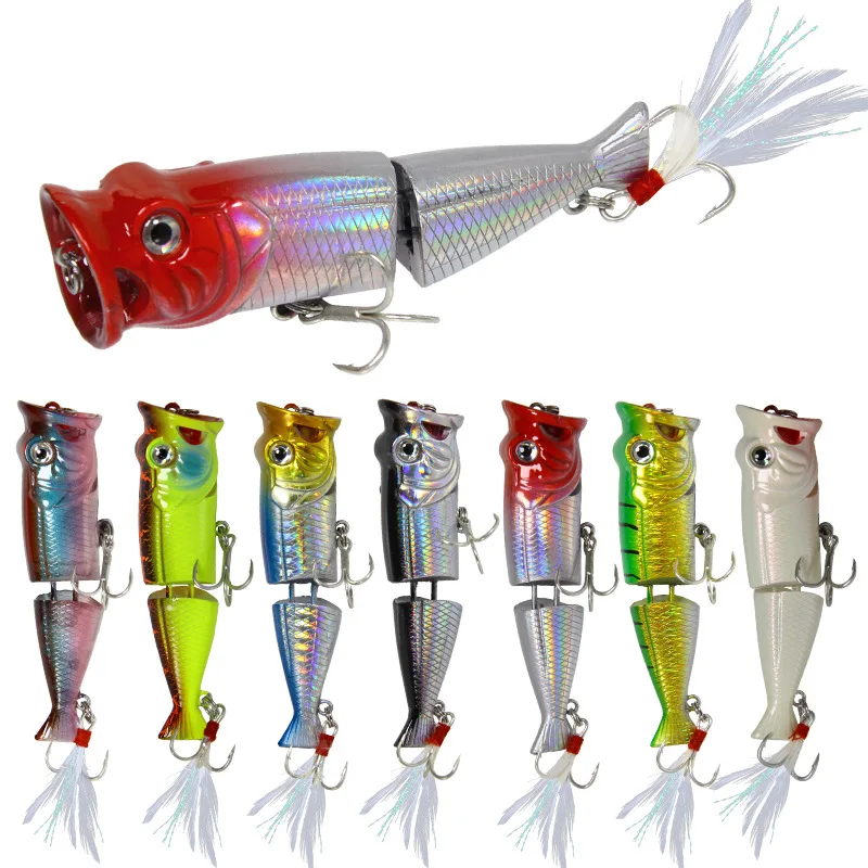  Fishing Lures Quality Professional Bait 8cm 11g Swim Bait Jointed Bait Equipped Black or White Hook