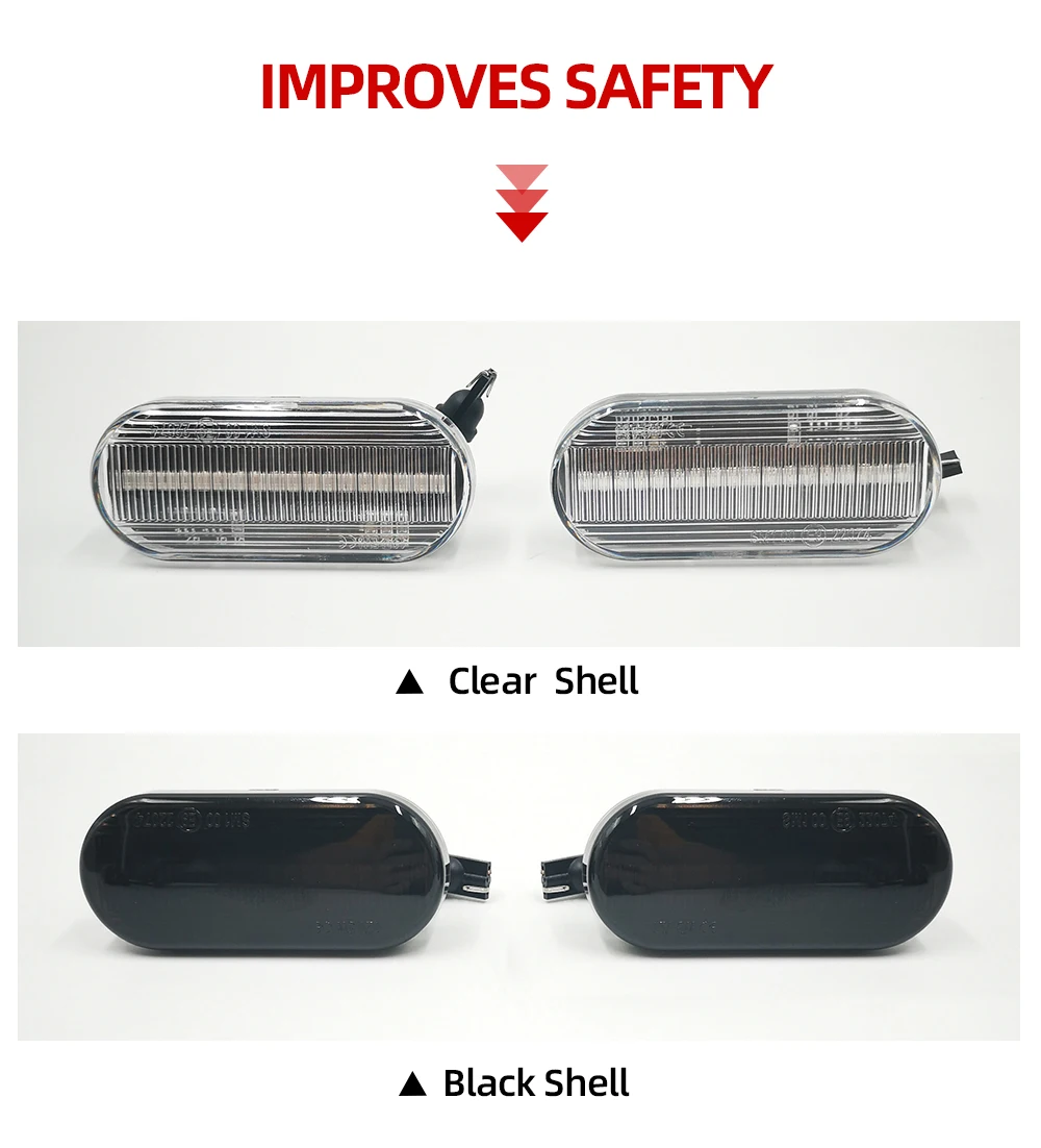 2 шт. светодиодный динамический боковой габаритный указатель поворота светильник последовательный мигалка светильник для Volkswagen VW Bora Golf 3 4 Passat 3BG Polo SB6